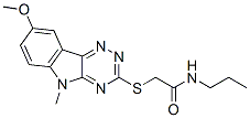 (9ci)-2-[(8-甲氧基-5-甲基-5H-1,2,4-噻嗪并[5,6-b]吲哚-3-基)硫代]-n-丙基-乙酰胺結(jié)構(gòu)式_603947-63-3結(jié)構(gòu)式