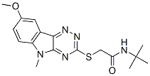 (9ci)-n-(1,1-二甲基乙基)-2-[(8-甲氧基-5-甲基-5H-1,2,4-噻嗪并[5,6-b]吲哚-3-基)硫代]-乙酰胺結(jié)構(gòu)式_603947-65-5結(jié)構(gòu)式