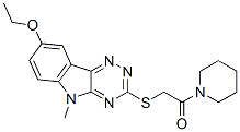 (9ci)-1-[[(8-乙氧基-5-甲基-5H-1,2,4-噻嗪并[5,6-b]吲哚-3-基)硫代]乙酰基]-哌啶結(jié)構(gòu)式_603947-74-6結(jié)構(gòu)式