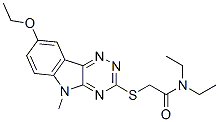 (9ci)-2-[(8-乙氧基-5-甲基-5H-1,2,4-噻嗪并[5,6-b]吲哚-3-基)硫代]-N,N-二乙基-乙酰胺結(jié)構(gòu)式_603947-75-7結(jié)構(gòu)式