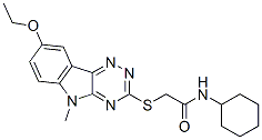 (9ci)-n-環(huán)己基-2-[(8-乙氧基-5-甲基-5H-1,2,4-噻嗪并[5,6-b]吲哚-3-基)硫代]-乙酰胺結(jié)構(gòu)式_603947-79-1結(jié)構(gòu)式