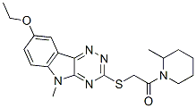 (9ci)-1-[[(8-乙氧基-5-甲基-5H-1,2,4-噻嗪并[5,6-b]吲哚-3-基)硫代]乙?；鵠-2-甲基-哌啶結(jié)構(gòu)式_603947-81-5結(jié)構(gòu)式