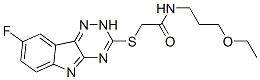 (9ci)-n-(3-乙氧基丙基)-2-[(8-氟-2H-1,2,4-噻嗪并[5,6-b]吲哚-3-基)硫代]-乙酰胺結(jié)構(gòu)式_603948-03-4結(jié)構(gòu)式