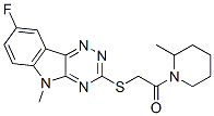 Piperidine, 1-[[(8-fluoro-5-methyl-5h-1,2,4-triazino[5,6-b]indol-3-yl)thio]acetyl]-2-methyl-(9ci) Structure,603948-16-9Structure