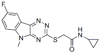 (9ci)-n-環(huán)丙基-2-[(8-氟-5-甲基-5H-1,2,4-噻嗪并[5,6-b]吲哚-3-基)硫代]-乙酰胺結(jié)構(gòu)式_603948-18-1結(jié)構(gòu)式