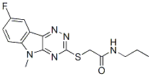 (9ci)-2-[(8-氟-5-甲基-5H-1,2,4-噻嗪并[5,6-b]吲哚-3-基)硫代]-n-丙基-乙酰胺結(jié)構(gòu)式_603948-20-5結(jié)構(gòu)式