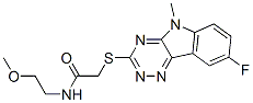 Acetamide, 2-[(8-fluoro-5-methyl-5h-1,2,4-triazino[5,6-b]indol-3-yl)thio]-n-(2-methoxyethyl)-(9ci) Structure,603948-21-6Structure