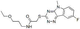 (9ci)-n-(3-乙氧基丙基)-2-[(8-氟-5-甲基-5H-1,2,4-噻嗪并[5,6-b]吲哚-3-基)硫代]-乙酰胺結(jié)構(gòu)式_603948-22-7結(jié)構(gòu)式