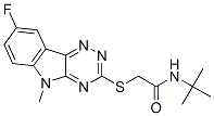 (9ci)-n-(1,1-二甲基乙基)-2-[(8-氟-5-甲基-5H-1,2,4-噻嗪并[5,6-b]吲哚-3-基)硫代]-乙酰胺結(jié)構(gòu)式_603948-24-9結(jié)構(gòu)式