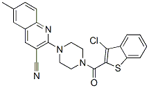 Piperazine, 1-[(3-chlorobenzo[b]thien-2-yl)carbonyl]-4-(3-cyano-6-methyl-2-quinolinyl)-(9ci) Structure,603975-42-4Structure