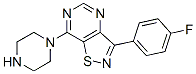 (9ci)-3-(4-氟苯基)-7-(1-哌嗪)-異噻唑并[4,5-d]嘧啶結(jié)構(gòu)式_603975-66-2結(jié)構(gòu)式