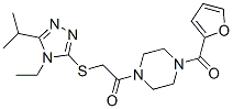 Piperazine, 1-[[[4-ethyl-5-(1-methylethyl)-4h-1,2,4-triazol-3-yl]thio]acetyl]-4-(2-furanylcarbonyl)-(9ci) Structure,603976-67-6Structure