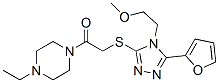 (9ci)-1-乙基-4-[[[5-(2-呋喃)-4-(2-甲氧基乙基)-4H-1,2,4-噻唑-3-基]硫代]乙?；鵠-哌嗪結(jié)構(gòu)式_603981-82-4結(jié)構(gòu)式