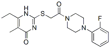 (9ci)-1-[[(6-乙基-1,4-二氫-5-甲基-4-氧代-2-嘧啶)硫代]乙?；鵠-4-(2-氟苯基)-哌嗪結構式_604751-46-4結構式