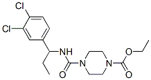 1-Piperazinecarboxylicacid,4-[[[1-(3,4-dichlorophenyl)propyl]amino]carbonyl]-,ethylester(9ci) Structure,604754-32-7Structure