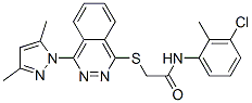 (9ci)-n-(3-氯-2-甲基苯基)-2-[[4-(3,5-二甲基-1H-吡唑-1-基)-1-二氮雜萘]硫代]-乙酰胺結(jié)構(gòu)式_604754-60-1結(jié)構(gòu)式