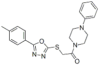 Piperazine, 1-[[[5-(4-methylphenyl)-1,3,4-oxadiazol-2-yl]thio]acetyl]-4-phenyl-(9ci) Structure,604760-51-2Structure