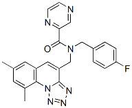 (9CI)-N-[(7,9-二甲基四唑并[1,5-a]喹啉-4-基)甲基]-N-[(4-氟苯基)甲基]-吡嗪羧酰胺結(jié)構(gòu)式_604778-13-4結(jié)構(gòu)式