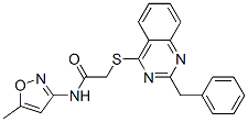 (9ci)-n-(5-甲基-3-異噁唑基)-2-[[2-(苯基甲基)-4-喹唑啉]硫代]-乙酰胺結(jié)構(gòu)式_604793-37-5結(jié)構(gòu)式