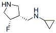 3-Pyrrolidinemethanamine,n-cyclopropyl-4-fluoro-,(3r,4s)-(9ci) Structure,604798-54-1Structure