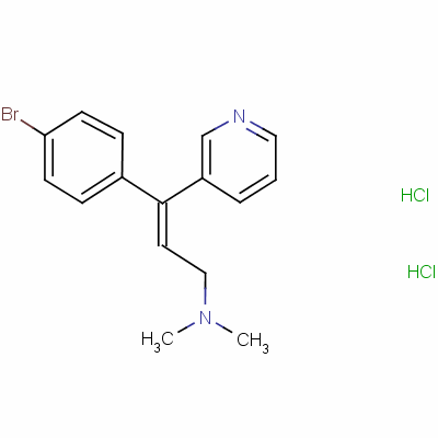 (Z)-3-(4-bromophenyl)-n,n-dimethyl-3-(3-pyridyl)allylamine dihydrochloride Structure,60525-15-7Structure