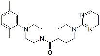 Piperazine, 1-(2,5-dimethylphenyl)-4-[[1-(2-pyrimidinyl)-4-piperidinyl]carbonyl]-(9ci) Structure,605621-29-2Structure