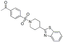 Piperidine, 1-[(4-acetylphenyl)sulfonyl]-4-(2-benzothiazolyl)-(9ci) Structure,606082-27-3Structure