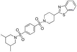 Piperidine, 1-[[4-[[4-(2-benzothiazolyl)-1-piperidinyl]sulfonyl]phenyl]sulfonyl]-3,5-dimethyl-(9ci) Structure,606083-03-8Structure