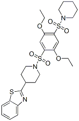 (9CI)-4-(2-苯并噻唑)-1-[[2,5-二乙氧基-4-(1-哌啶基磺?；?苯基]磺?；鵠-哌啶結(jié)構(gòu)式_606083-05-0結(jié)構(gòu)式