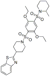 (9ci)-1-[[4-[[4-(2-苯并噻唑)-1-哌啶基]磺?；鵠-2,5-二乙氧基苯基]磺酰基]-2-甲基-哌啶結(jié)構(gòu)式_606083-07-2結(jié)構(gòu)式