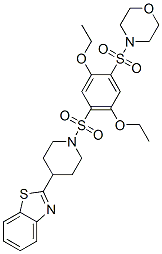 Morpholine, 4-[[4-[[4-(2-benzothiazolyl)-1-piperidinyl]sulfonyl]-2,5-diethoxyphenyl]sulfonyl]-(9ci) Structure,606083-11-8Structure