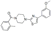 Piperazine, 1-[4-(3-methoxyphenyl)-2-thiazolyl]-4-(2-methylbenzoyl)-(9ci) Structure,606088-60-2Structure