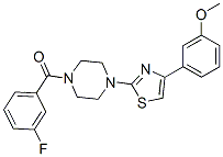 Piperazine, 1-(3-fluorobenzoyl)-4-[4-(3-methoxyphenyl)-2-thiazolyl]-(9ci) Structure,606088-62-4Structure