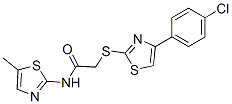 Acetamide, 2-[[4-(4-chlorophenyl)-2-thiazolyl]thio]-n-(5-methyl-2-thiazolyl)-(9ci) Structure,606089-15-0Structure