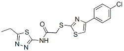 (9ci)-2-[[4-(4-氯苯基)-2-噻唑]硫代]-n-(5-乙基-1,3,4-噻二唑-2-基)-乙酰胺結(jié)構(gòu)式_606089-16-1結(jié)構(gòu)式