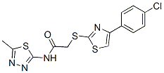 (9ci)-2-[[4-(4-氯苯基)-2-噻唑]硫代]-n-(5-甲基-1,3,4-噻二唑-2-基)-乙酰胺結構式_606089-17-2結構式