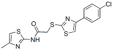 Acetamide, 2-[[4-(4-chlorophenyl)-2-thiazolyl]thio]-n-(4-methyl-2-thiazolyl)-(9ci) Structure,606089-20-7Structure