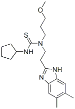 Thiourea, n-cyclopentyl-n-[2-(5,6-dimethyl-1h-benzimidazol-2-yl)ethyl]-n-(3-methoxypropyl)- (9ci) Structure,606091-40-1Structure