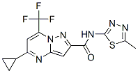 (9CI)-5-環(huán)丙基-N-(5-甲基-1,3,4-噻二唑-2-基)-7-(三氟甲基)-吡唑并[1,5-a]嘧啶-2-羧酰胺結(jié)構(gòu)式_606096-62-2結(jié)構(gòu)式