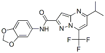 (9CI)-N-1,3-苯并二氧雜環(huán)戊烯l-5-基-5-(1-甲基乙基)-7-(三氟甲基)-吡唑并[1,5-a]嘧啶-2-羧酰胺結構式_606096-63-3結構式