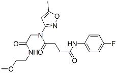 (9ci)-n-(4-氟苯基)-n-[2-[(2-甲氧基乙基)氨基]-2-氧代乙基]-n-(5-甲基-3-異噁唑基)-丁烷二酰胺結構式_606098-25-3結構式