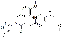 (9ci)-n-[2-[(2-甲氧基乙基)氨基]-2-氧代乙基]-n-[(4-甲氧基苯基)甲基]-n-(5-甲基-3-異噁唑基)-丁烷二酰胺結(jié)構(gòu)式_606098-26-4結(jié)構(gòu)式