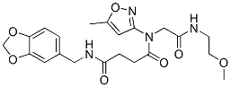 (9ci)-n-(1,3-苯并二氧雜環(huán)戊烯l-5-甲基)-n-[2-[(2-甲氧基乙基)氨基]-2-氧代乙基]-n-(5-甲基-3-異噁唑基)-丁烷二酰胺結(jié)構(gòu)式_606098-29-7結(jié)構(gòu)式