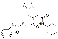 (9ci)-2-(2-苯并噁唑基硫代)-n-[2-(環(huán)己基氨基)-2-氧代乙基]-n-(2-噻吩甲基)-乙酰胺結(jié)構(gòu)式_606098-38-8結(jié)構(gòu)式