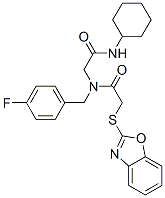 Acetamide, 2-(2-benzoxazolylthio)-n-[2-(cyclohexylamino)-2-oxoethyl]-n-[(4-fluorophenyl)methyl]-(9ci) Structure,606098-40-2Structure