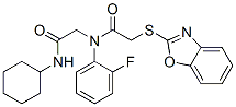 Acetamide, 2-(2-benzoxazolylthio)-n-[2-(cyclohexylamino)-2-oxoethyl]-n-(2-fluorophenyl)-(9ci) Structure,606098-42-4Structure