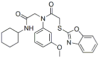 Acetamide, 2-(2-benzoxazolylthio)-n-[2-(cyclohexylamino)-2-oxoethyl]-n-(3-methoxyphenyl)-(9ci) Structure,606098-49-1Structure