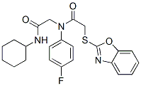 (9ci)-2-(2-苯并噁唑基硫代)-n-[2-(環(huán)己基氨基)-2-氧代乙基]-n-(4-氟苯基)-乙酰胺結構式_606098-50-4結構式