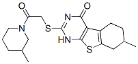 (9ci)-1-[[(1,4,5,6,7,8-六氫-7-甲基-4-氧代[1]苯并噻吩并[2,3-d]嘧啶-2-基)硫代]乙?；鵠-3-甲基-哌啶結構式_606106-60-9結構式