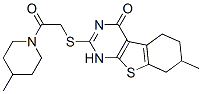 (9ci)-1-[[(1,4,5,6,7,8-六氫-7-甲基-4-氧代[1]苯并噻吩并[2,3-d]嘧啶-2-基)硫代]乙酰基]-4-甲基-哌啶結(jié)構(gòu)式_606106-61-0結(jié)構(gòu)式